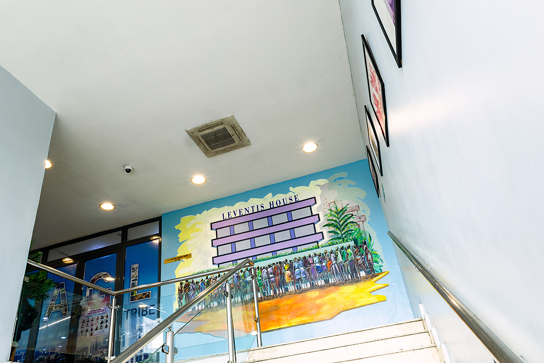 The AGL Tribe mural at Leventis House