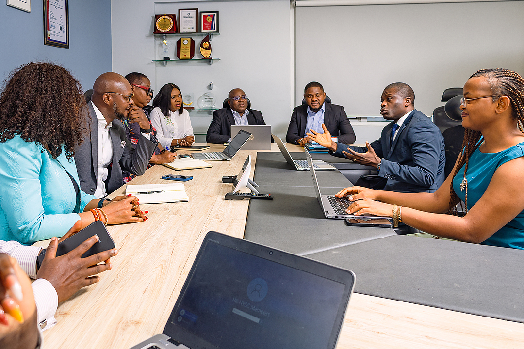 A.G. Leventis leadership team in a meeting at the company's Lagos head office